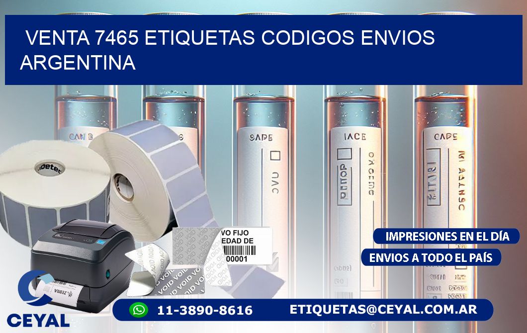 VENTA 7465 ETIQUETAS CODIGOS ENVIOS ARGENTINA