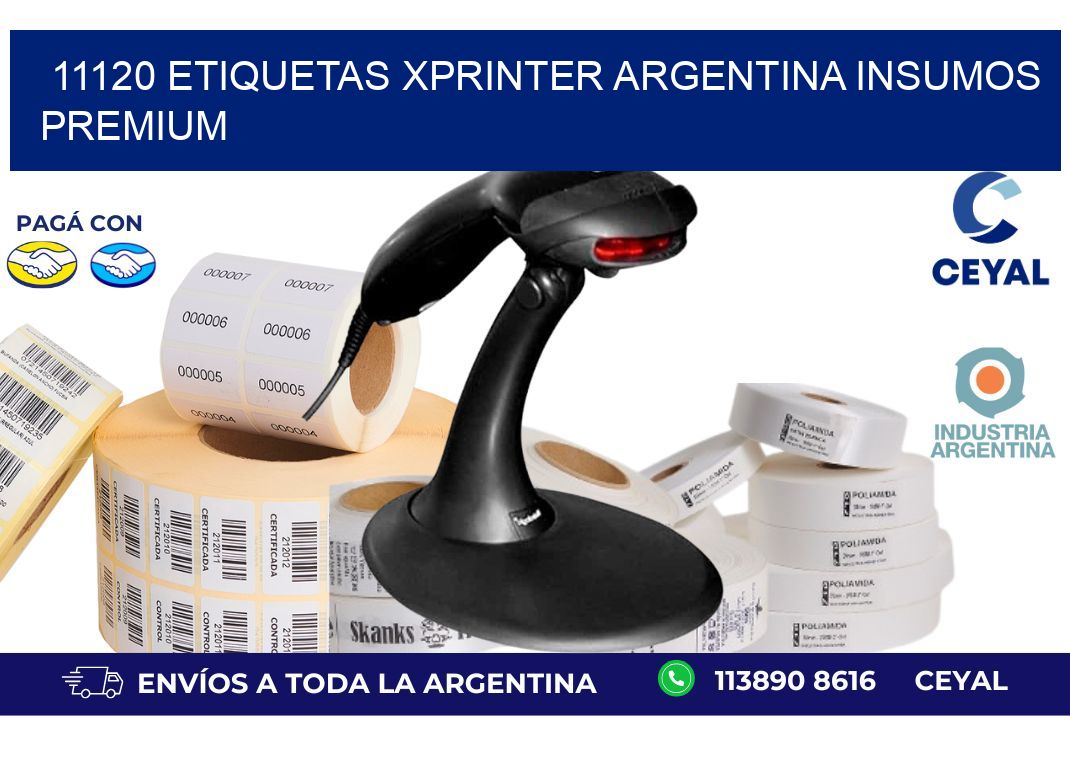 11120 etiquetas xprinter argentina INSUMOS PREMIUM