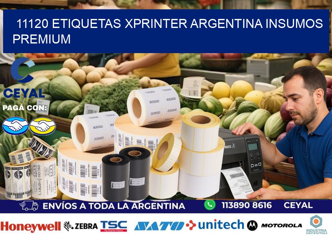 11120 etiquetas xprinter argentina INSUMOS PREMIUM