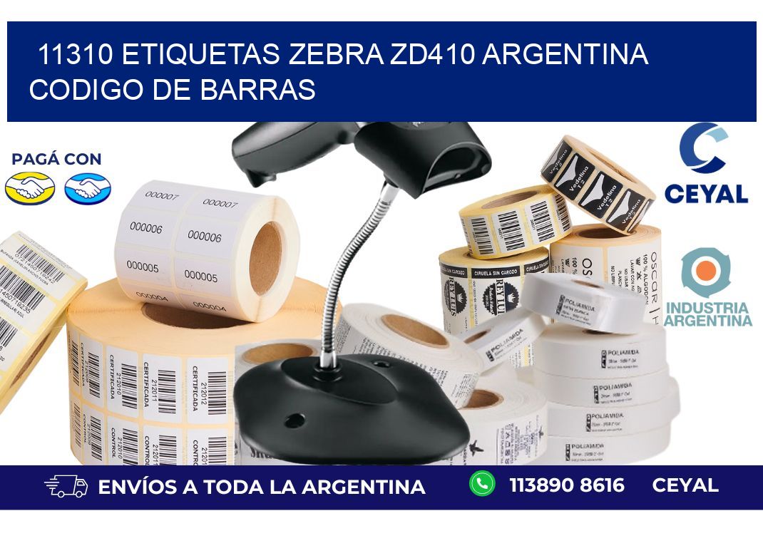 11310 etiquetas zebra zd410 argentina CODIGO DE BARRAS