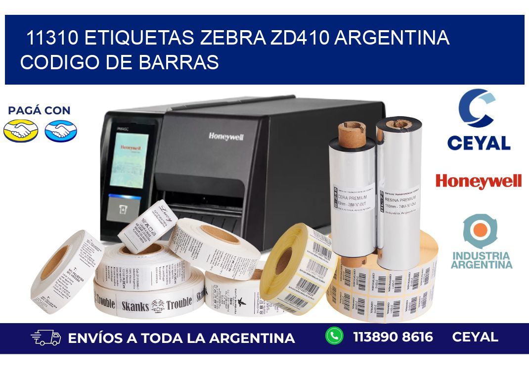 11310 etiquetas zebra zd410 argentina CODIGO DE BARRAS
