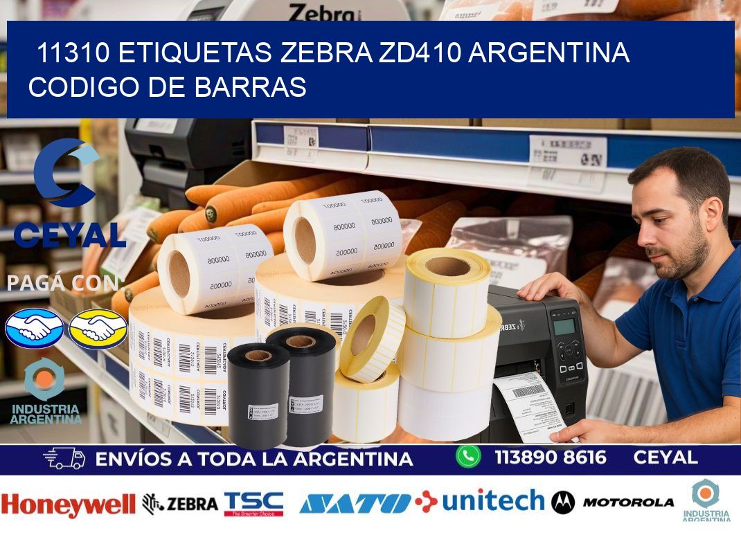 11310 etiquetas zebra zd410 argentina CODIGO DE BARRAS