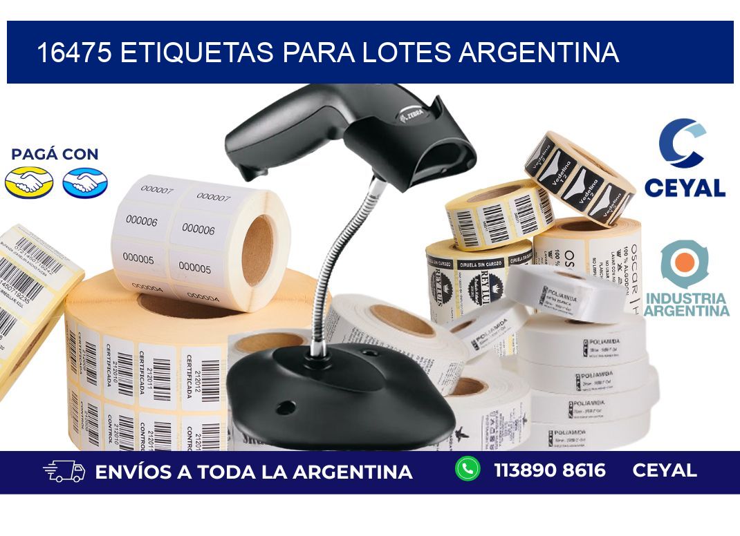 16475 ETIQUETAS PARA LOTES ARGENTINA