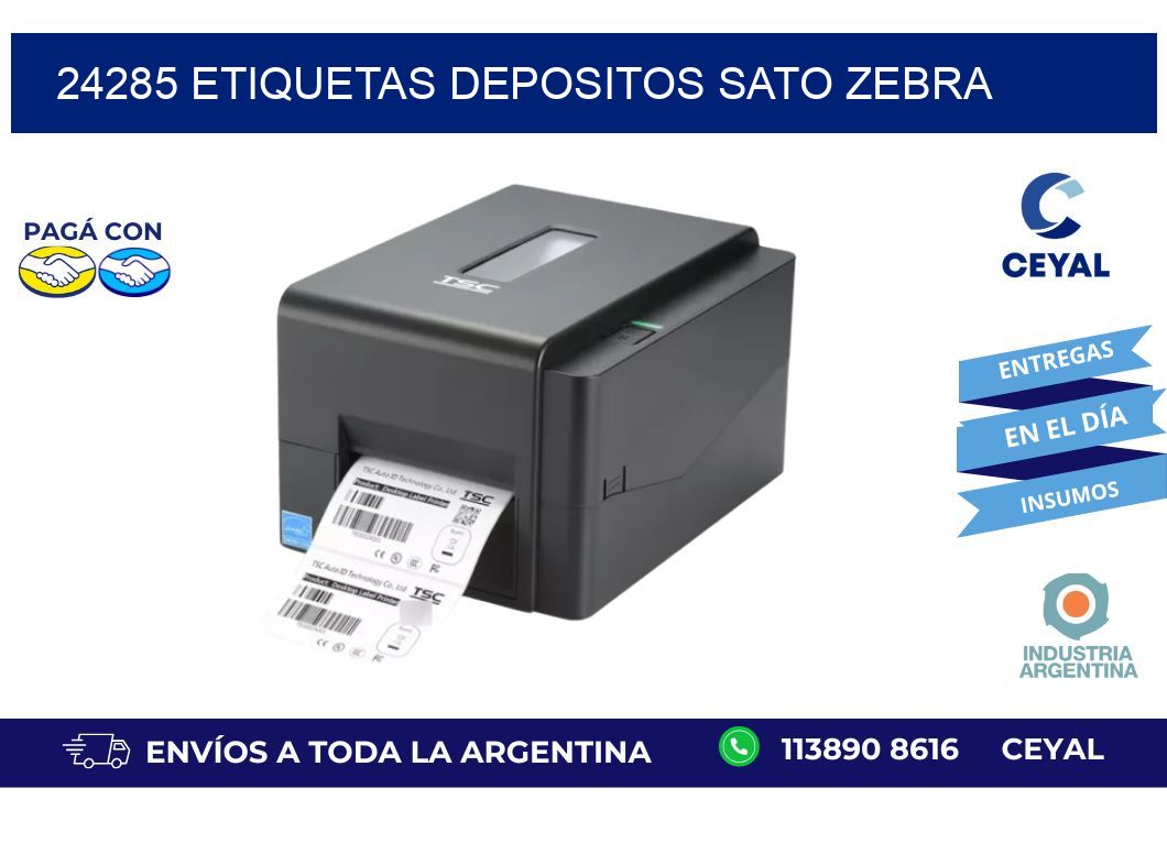 24285 ETIQUETAS DEPOSITOS SATO ZEBRA