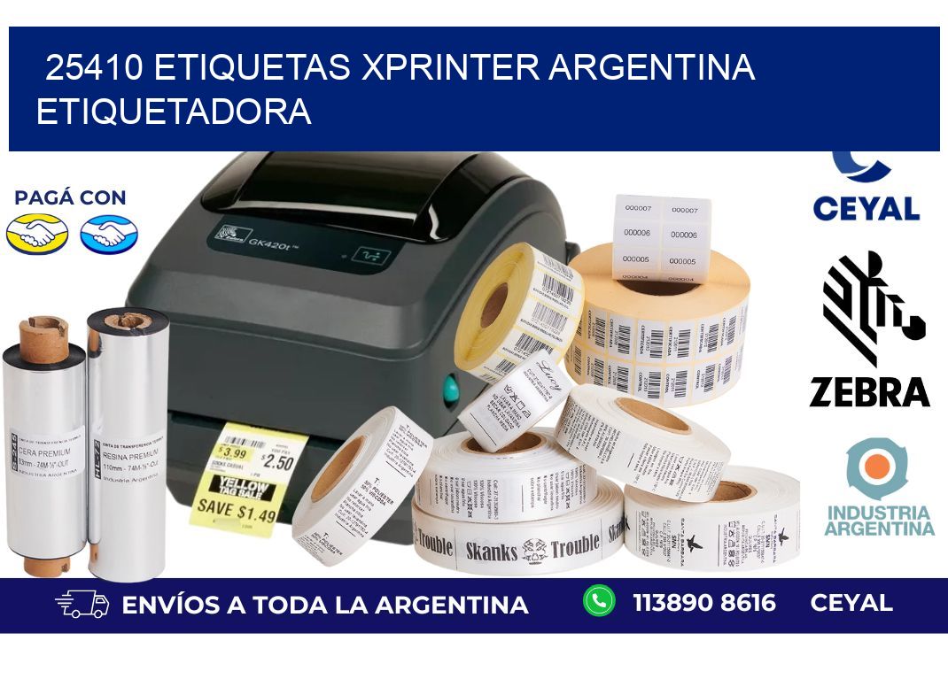 25410 etiquetas xprinter argentina ETIQUETADORA