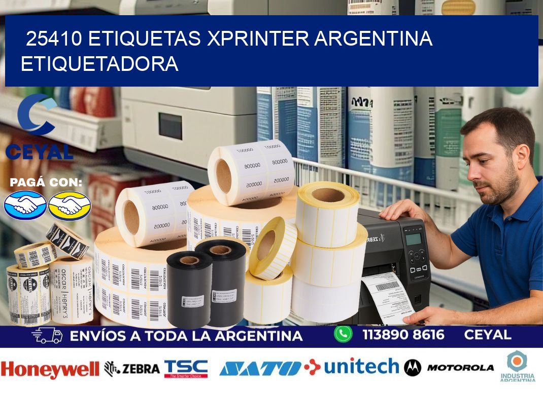 25410 etiquetas xprinter argentina ETIQUETADORA