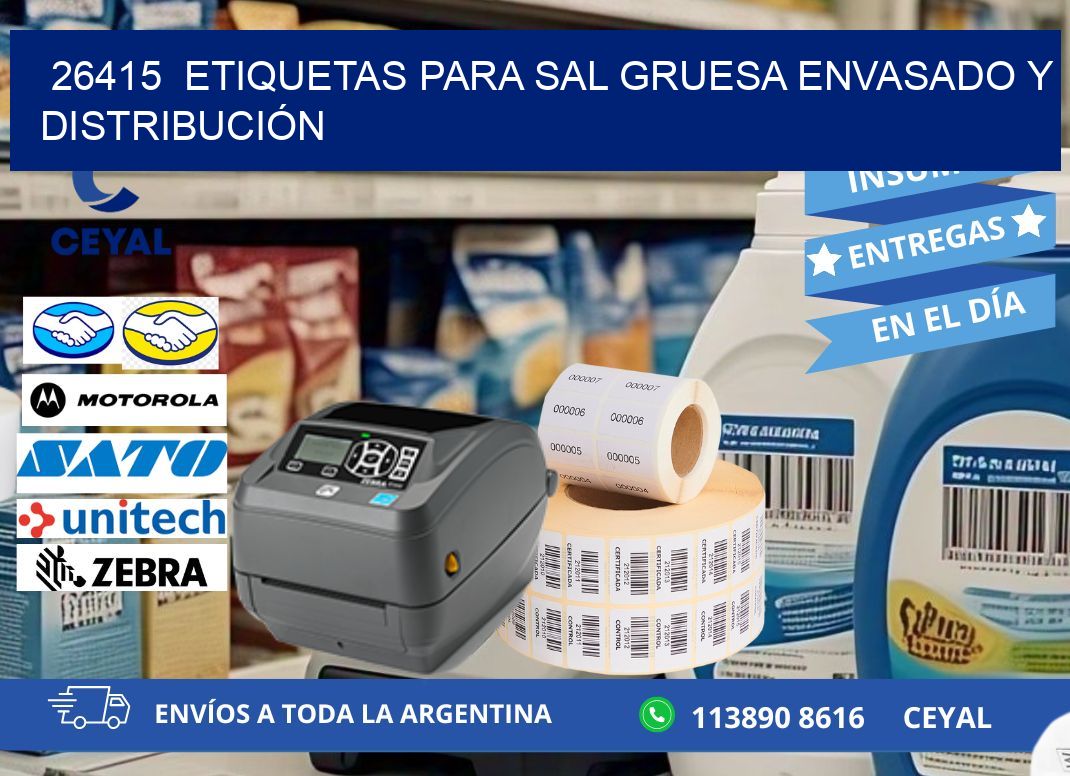 26415  ETIQUETAS PARA SAL GRUESA ENVASADO Y DISTRIBUCIÓN