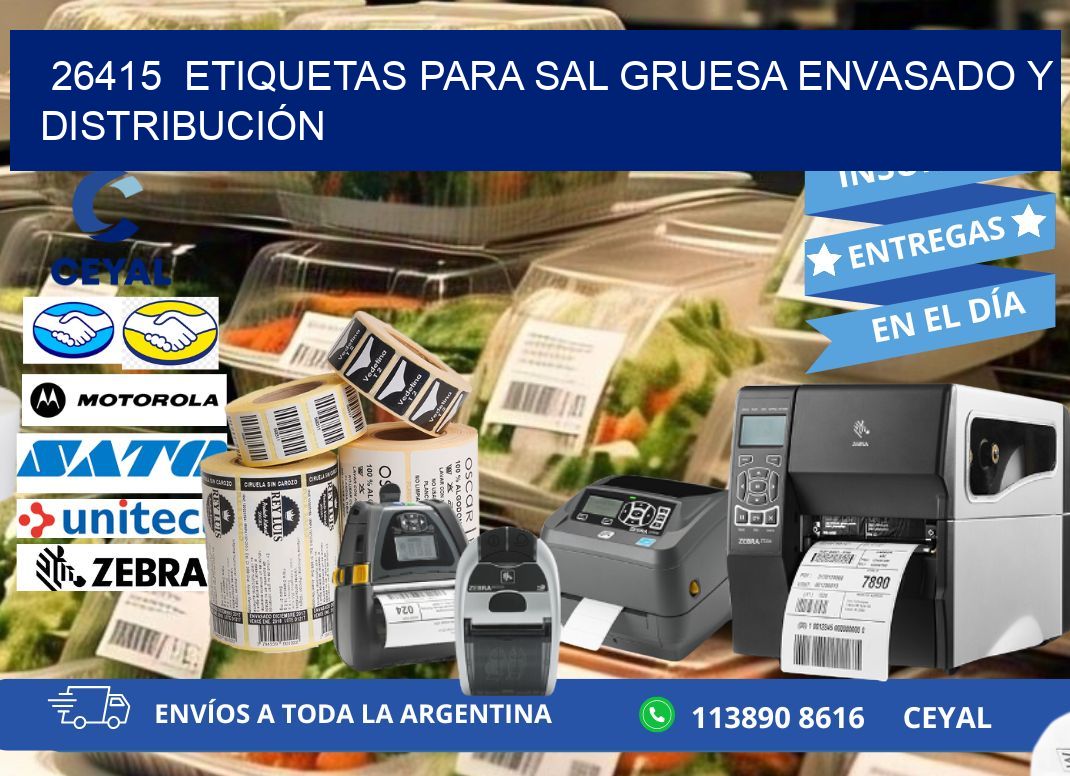 26415  ETIQUETAS PARA SAL GRUESA ENVASADO Y DISTRIBUCIÓN