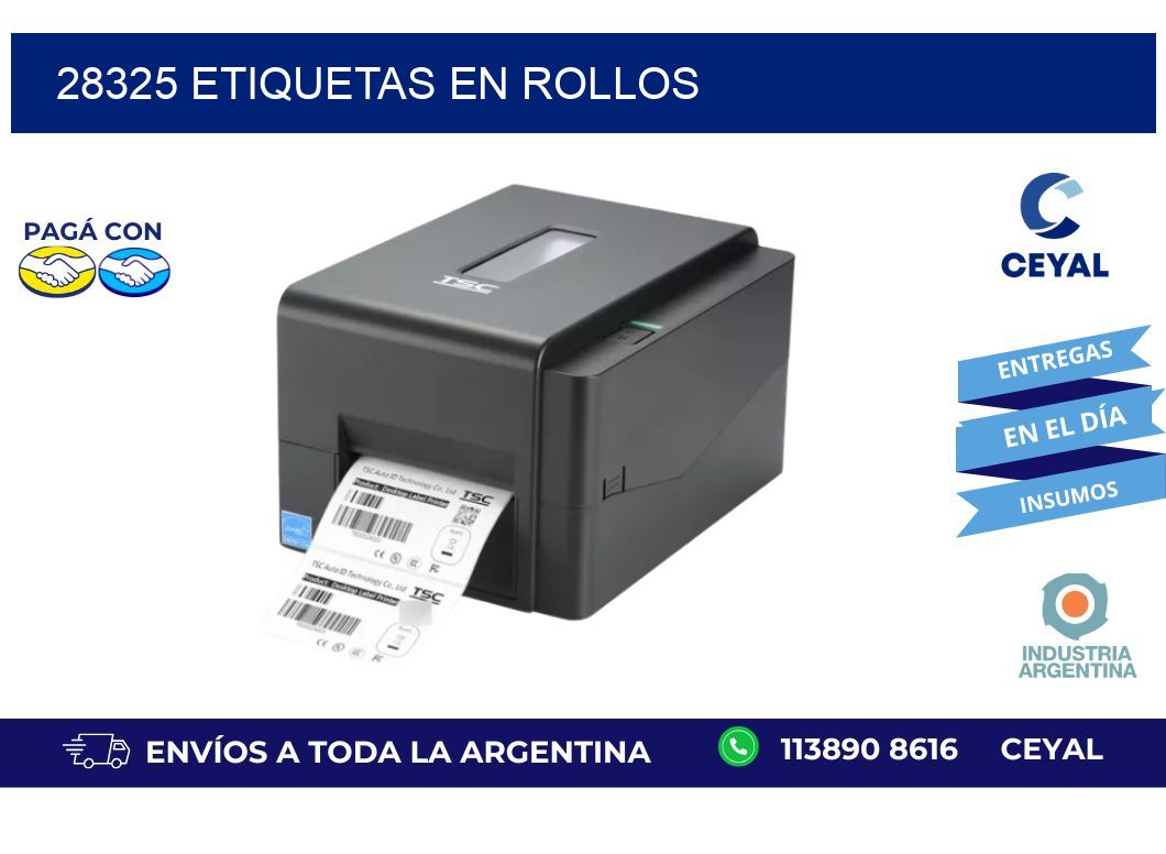 28325 ETIQUETAS EN ROLLOS