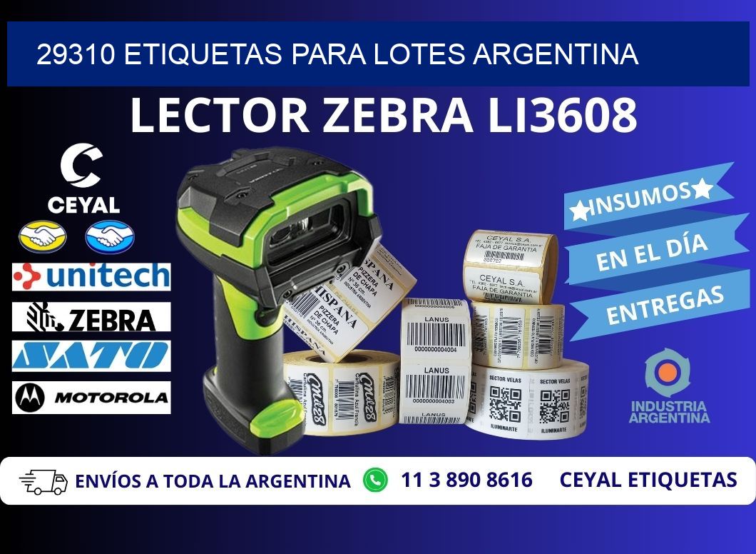 29310 ETIQUETAS PARA LOTES ARGENTINA