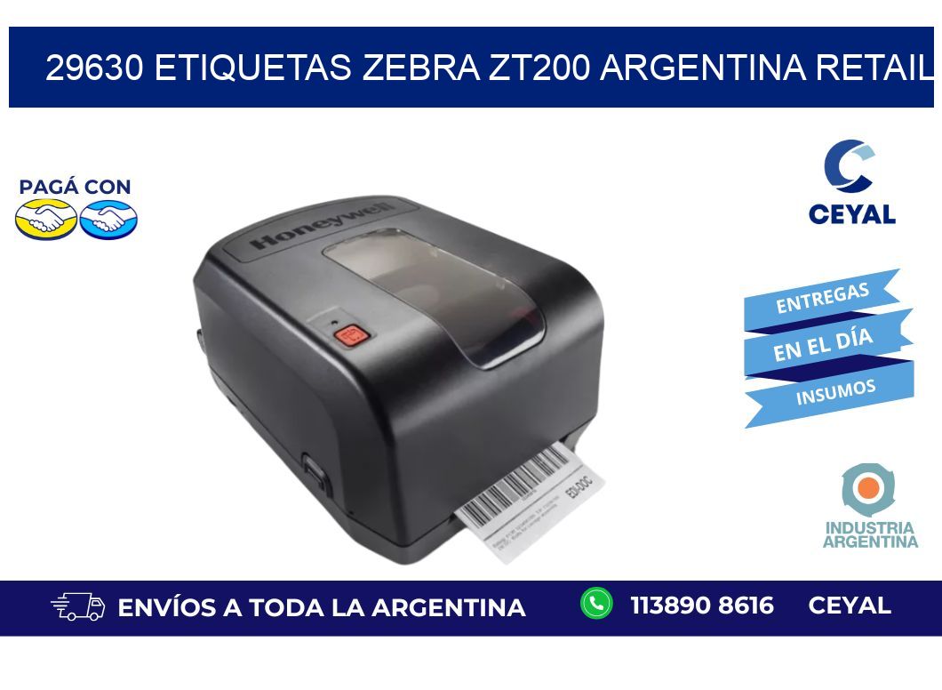 29630 etiquetas zebra zt200 argentina RETAIL