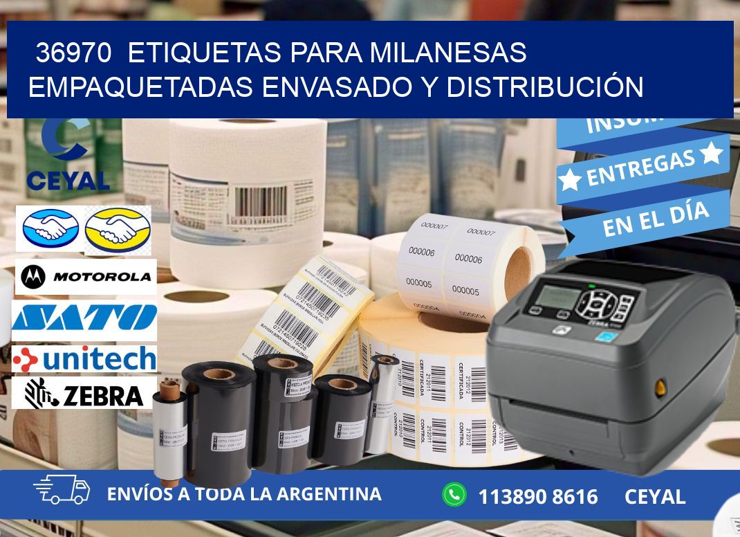 36970 ETIQUETAS PARA MILANESAS EMPAQUETADAS ENVASADO Y DISTRIBUCIÓN