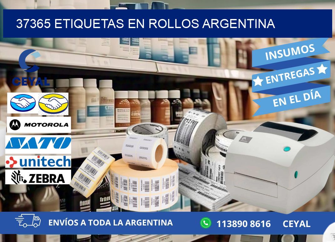 37365 ETIQUETAS EN ROLLOS ARGENTINA