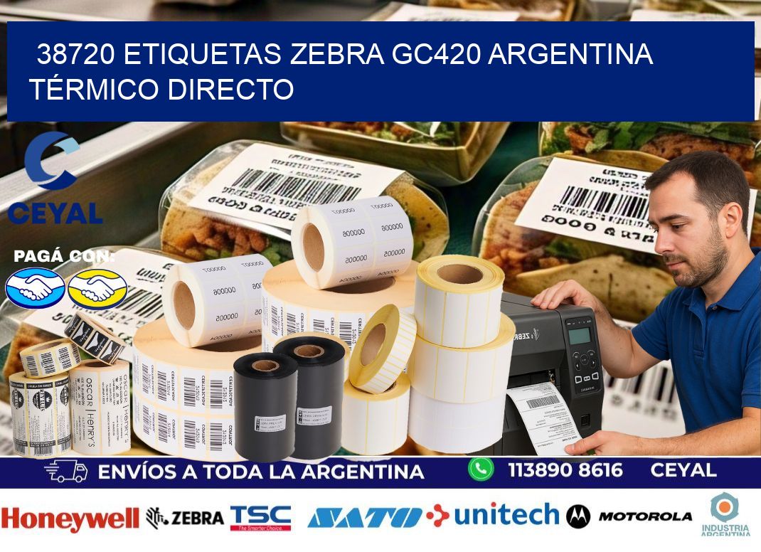 38720 etiquetas zebra gc420 argentina TÉRMICO DIRECTO