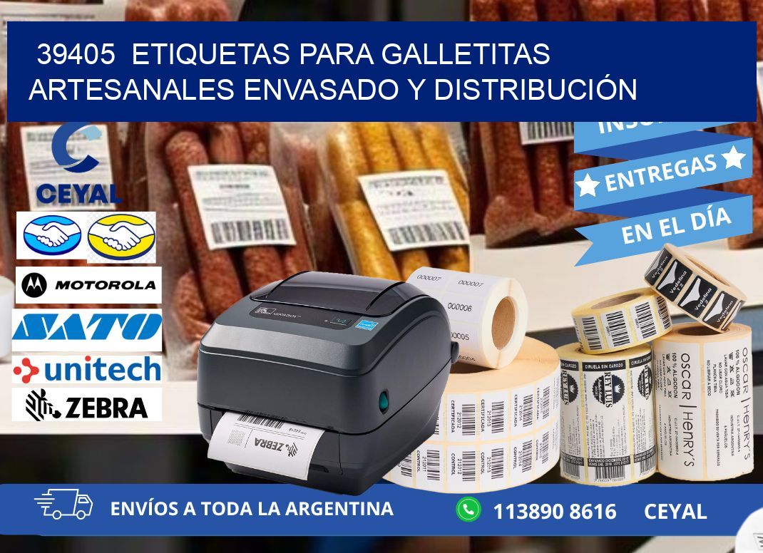 39405  ETIQUETAS PARA GALLETITAS ARTESANALES ENVASADO Y DISTRIBUCIÓN