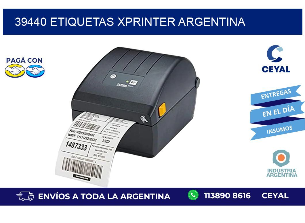39440 etiquetas xprinter argentina