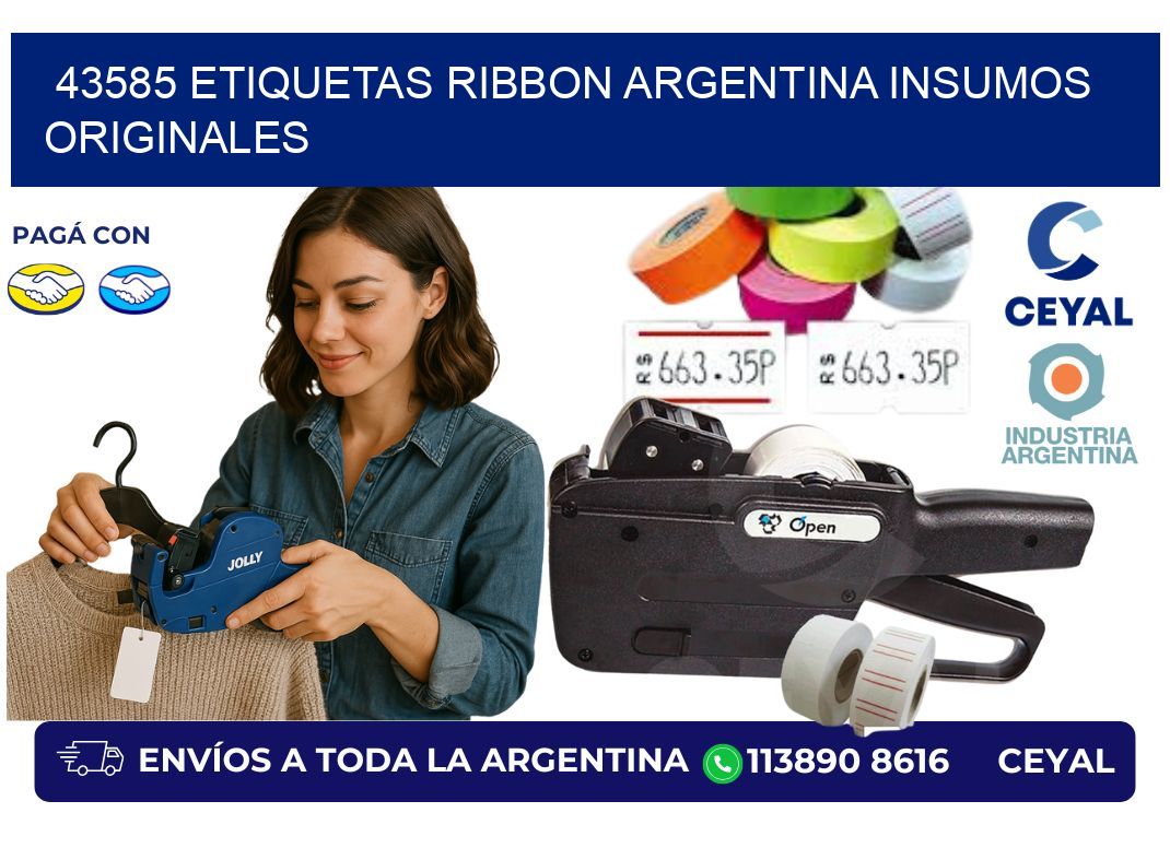 43585 etiquetas ribbon argentina INSUMOS ORIGINALES