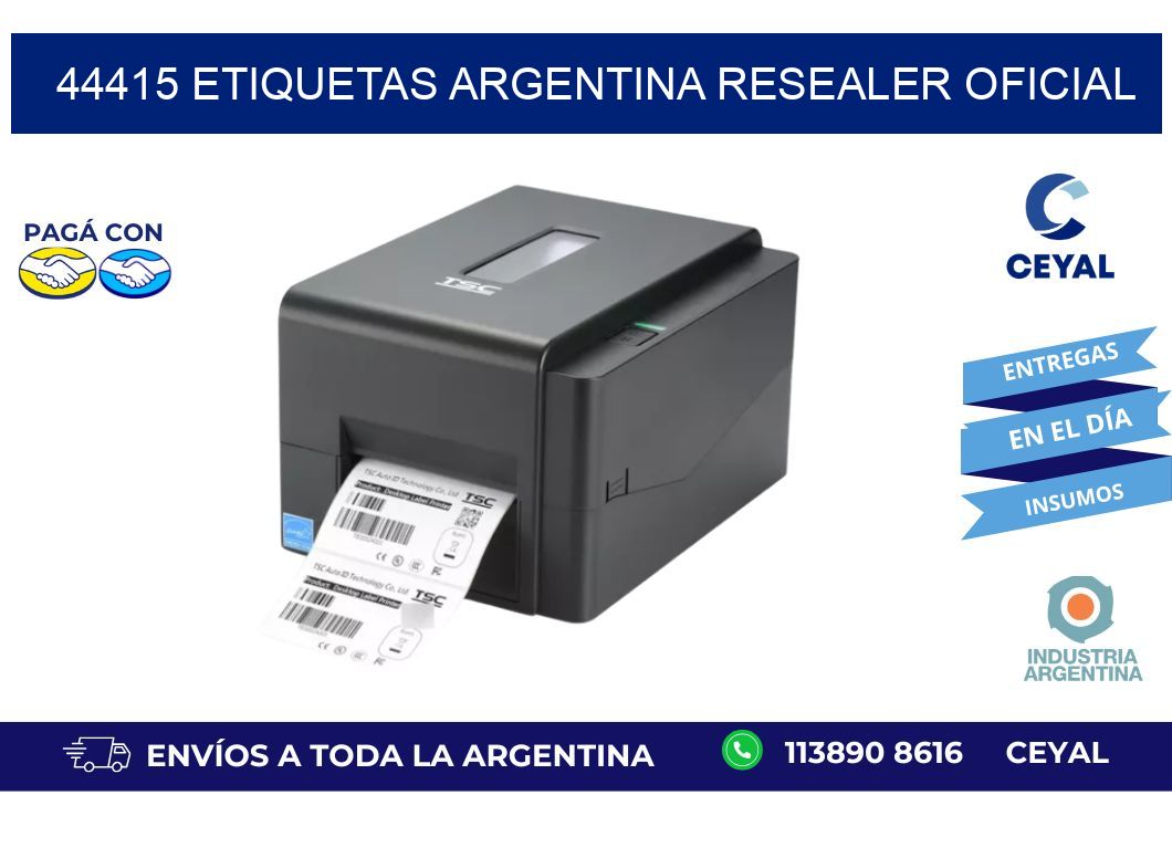 44415 etiquetas argentina RESEALER OFICIAL