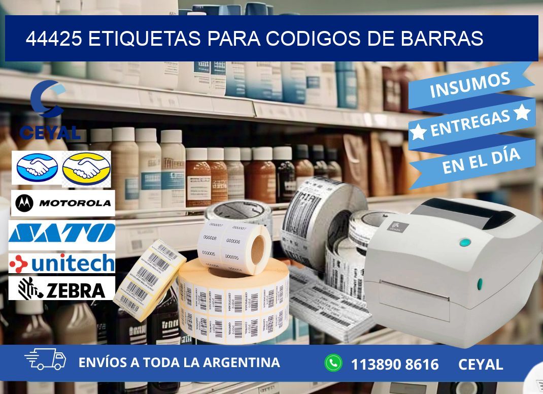 44425 ETIQUETAS PARA CODIGOS DE BARRAS