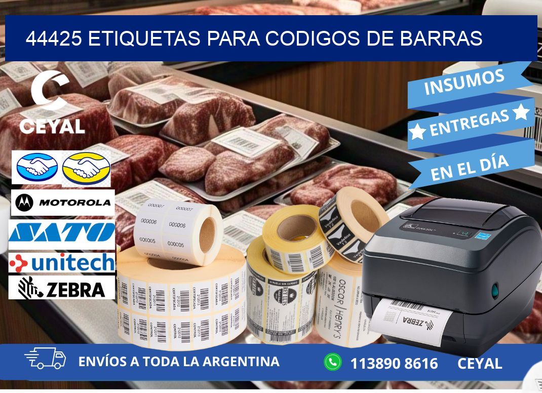 44425 ETIQUETAS PARA CODIGOS DE BARRAS