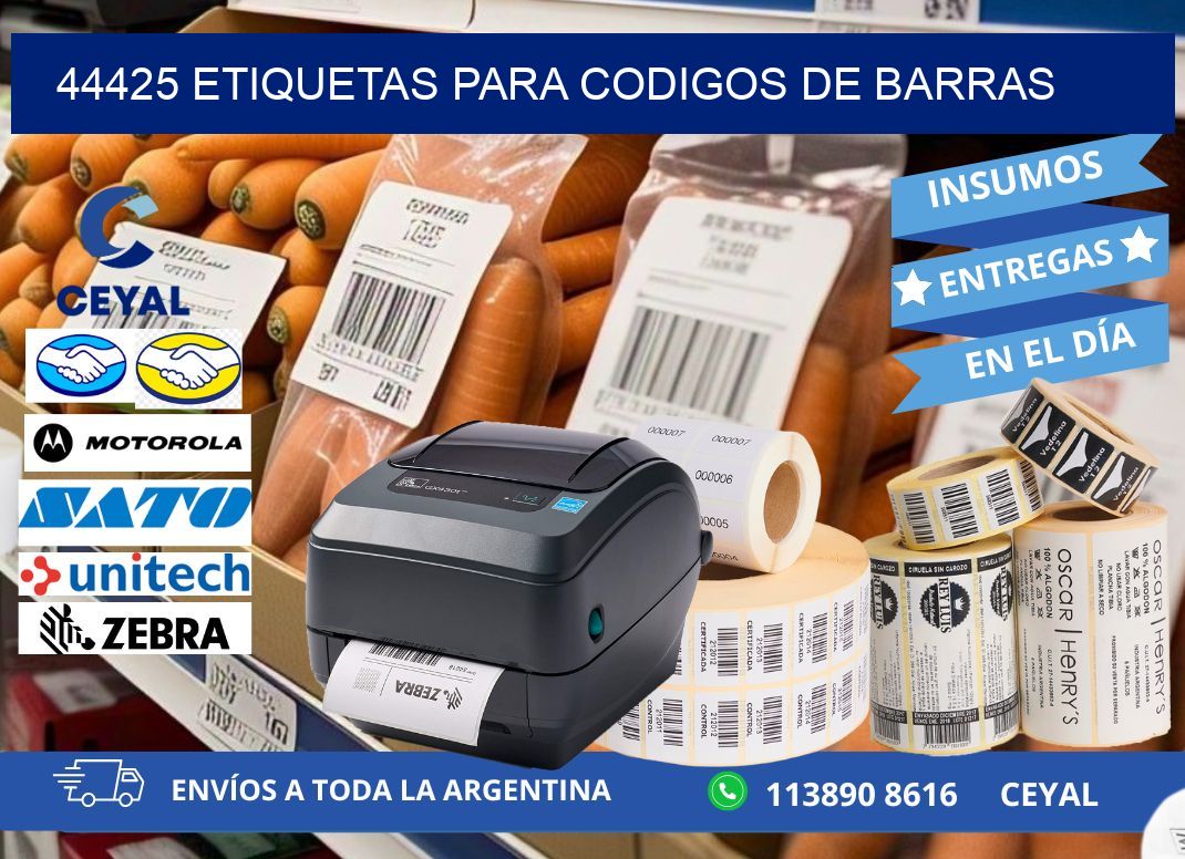 44425 ETIQUETAS PARA CODIGOS DE BARRAS