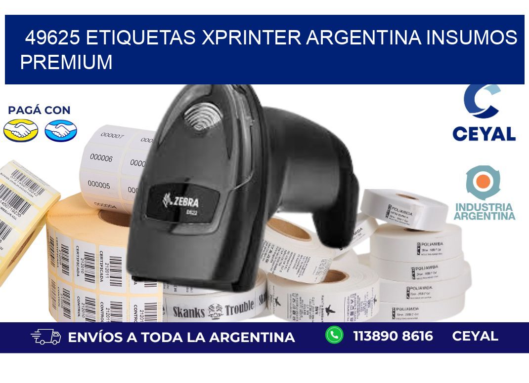 49625 etiquetas xprinter argentina INSUMOS PREMIUM