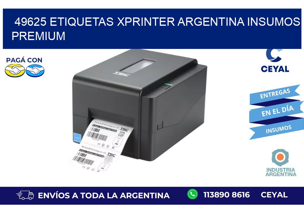 49625 etiquetas xprinter argentina INSUMOS PREMIUM