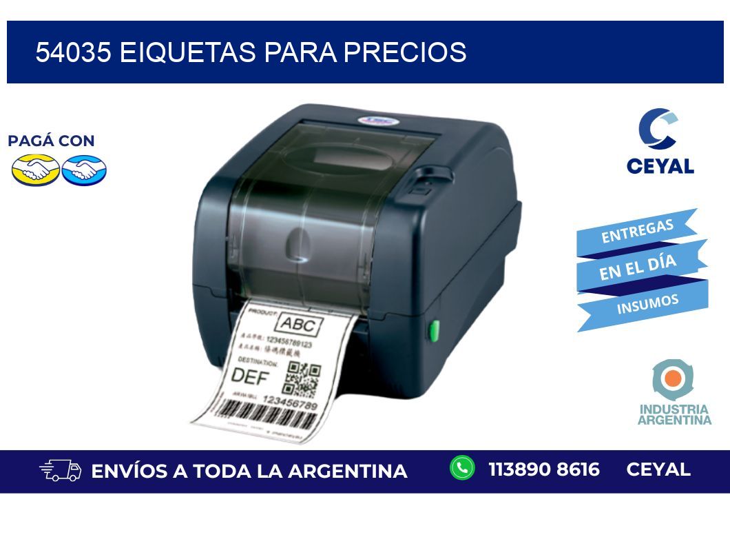 54035 EIQUETAS PARA PRECIOS