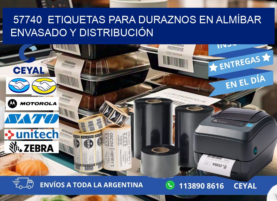 57740 ETIQUETAS PARA DURAZNOS EN ALMÍBAR ENVASADO Y DISTRIBUCIÓN