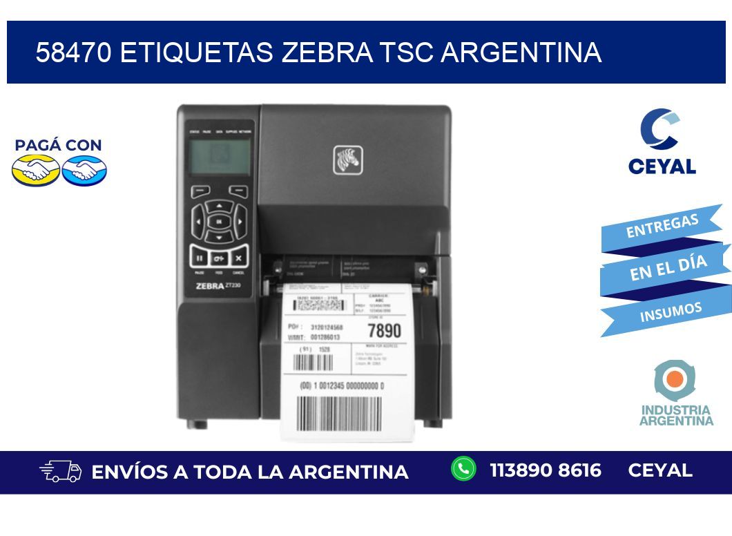 58470 etiquetas zebra tsc argentina