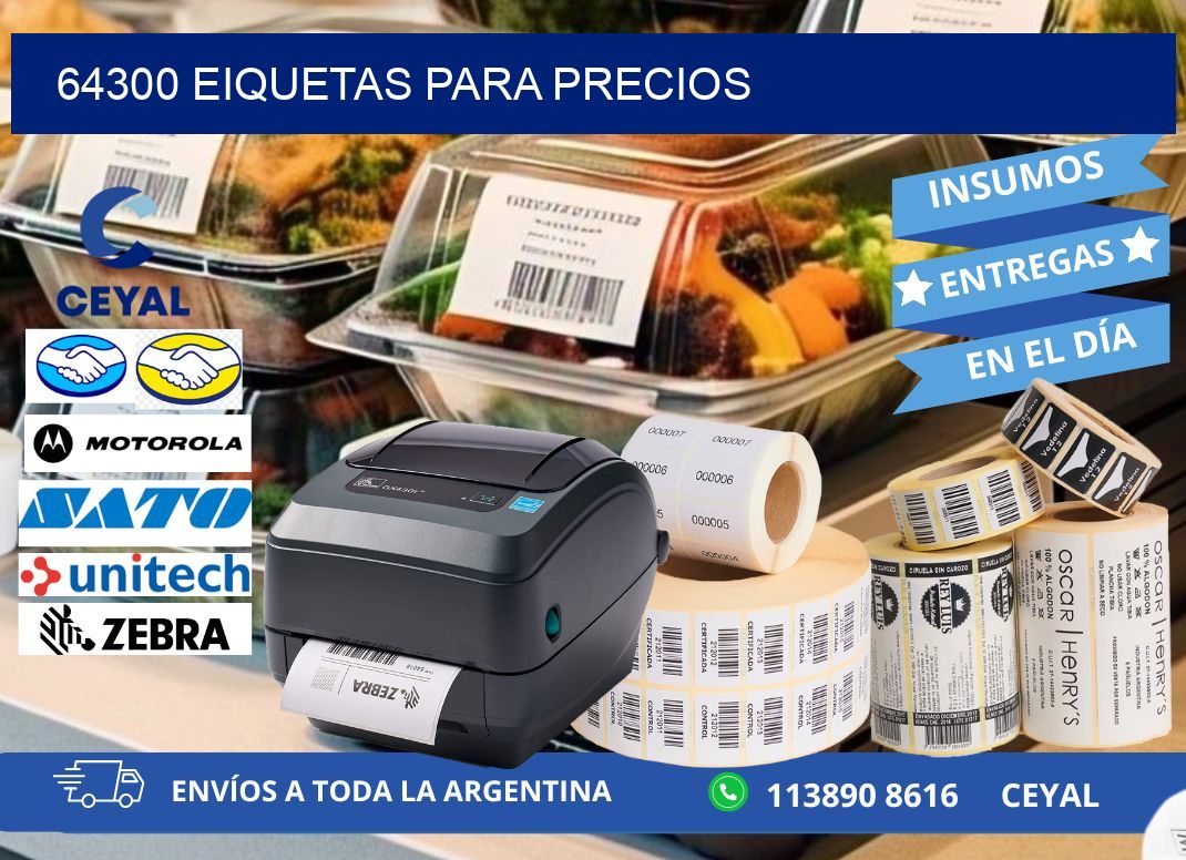 64300 EIQUETAS PARA PRECIOS