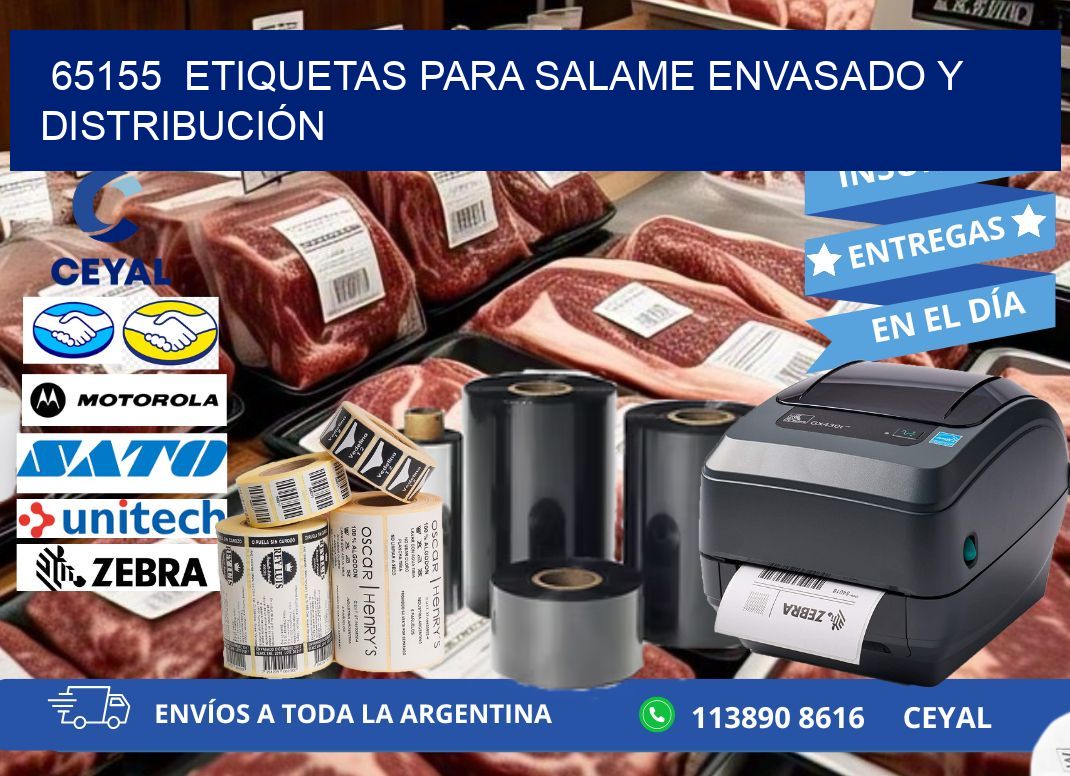 65155  ETIQUETAS PARA SALAME ENVASADO Y DISTRIBUCIÓN