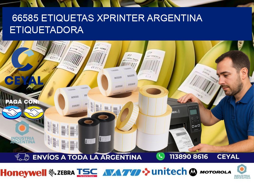 66585 etiquetas xprinter argentina ETIQUETADORA