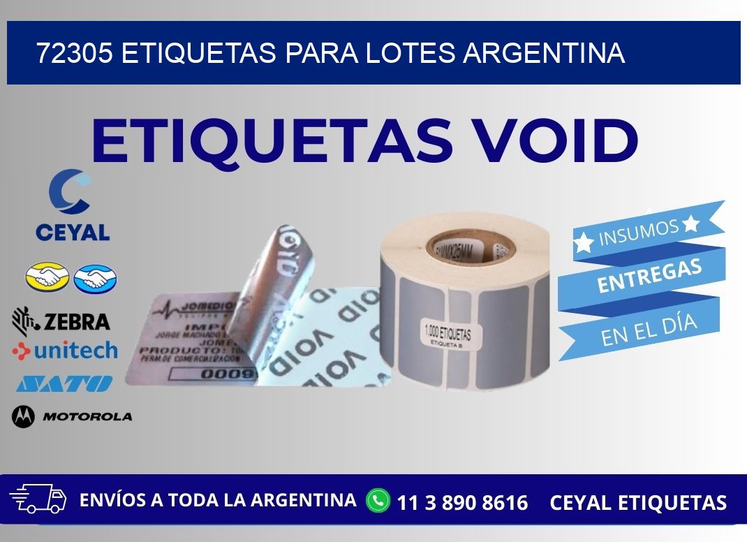 72305 ETIQUETAS PARA LOTES ARGENTINA