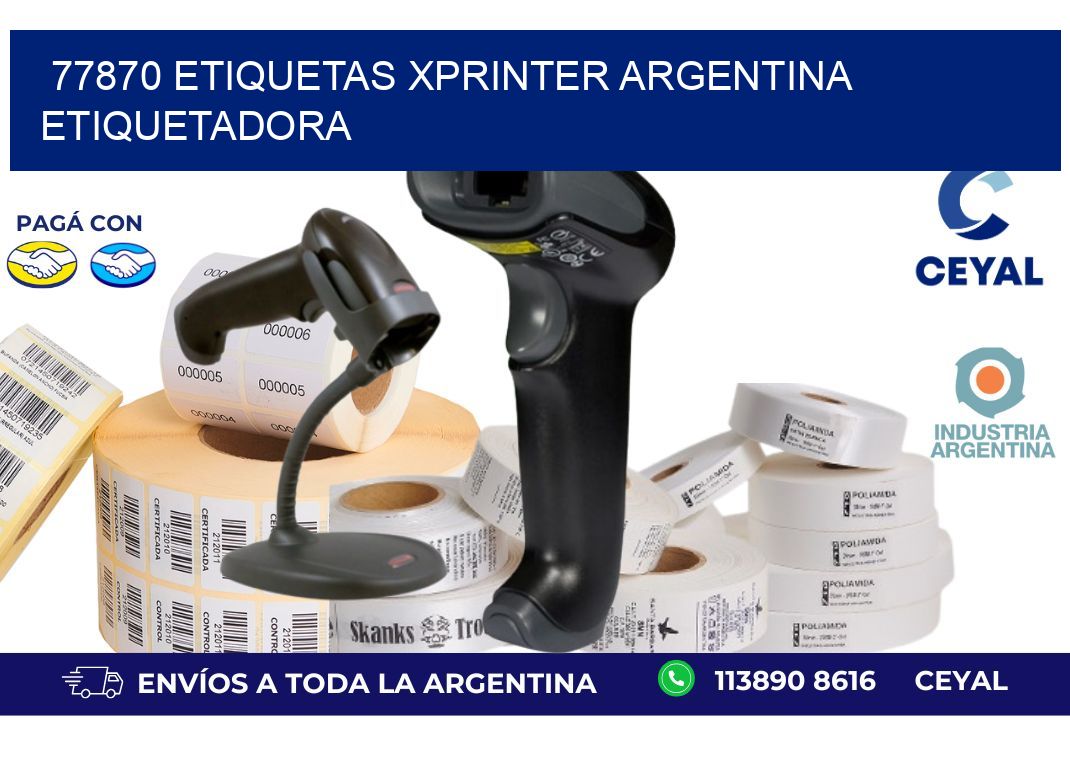77870 etiquetas xprinter argentina ETIQUETADORA