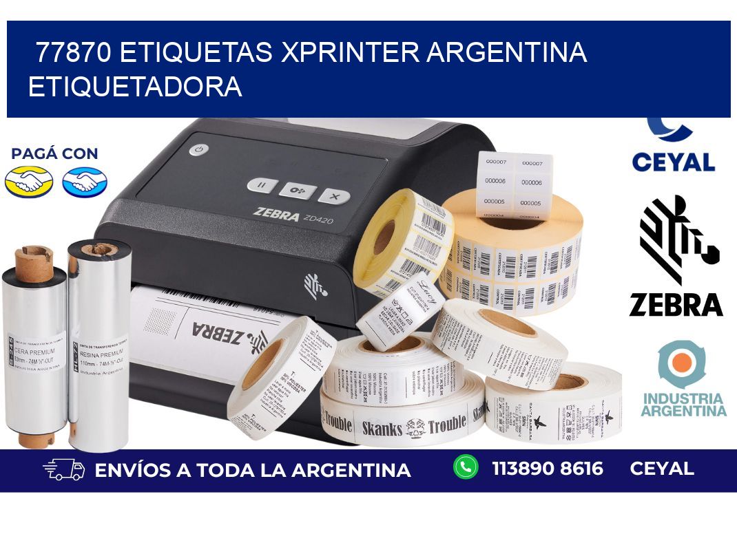 77870 etiquetas xprinter argentina ETIQUETADORA