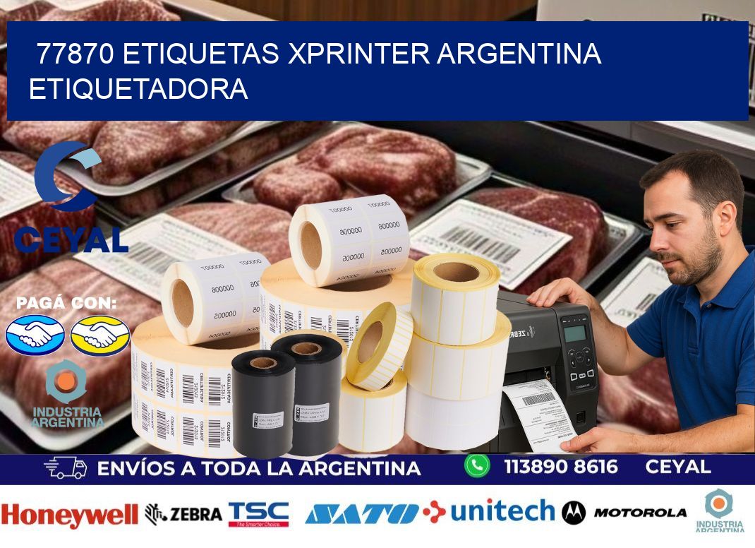 77870 etiquetas xprinter argentina ETIQUETADORA
