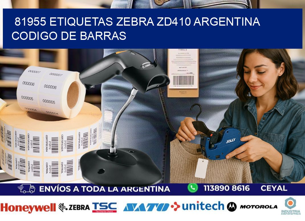 81955 etiquetas zebra zd410 argentina CODIGO DE BARRAS