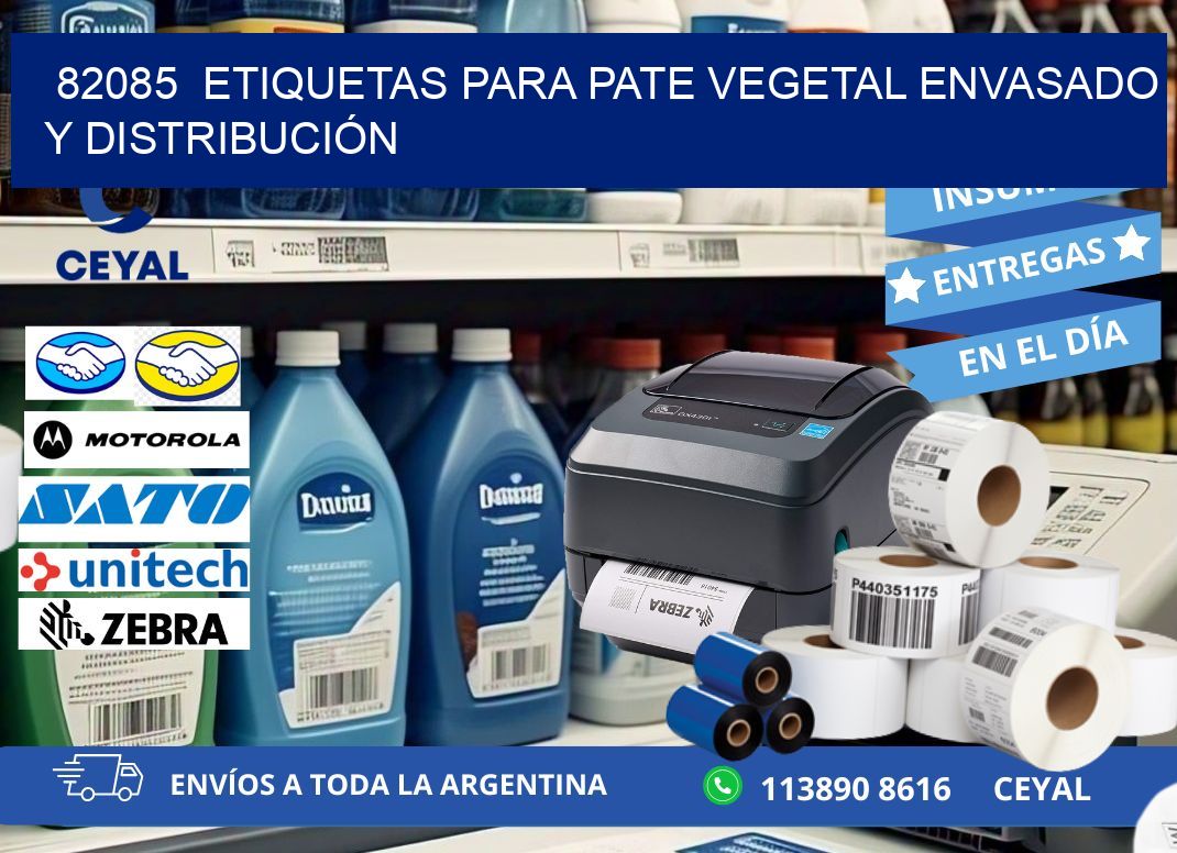 82085 ETIQUETAS PARA PATE VEGETAL ENVASADO Y DISTRIBUCIÓN