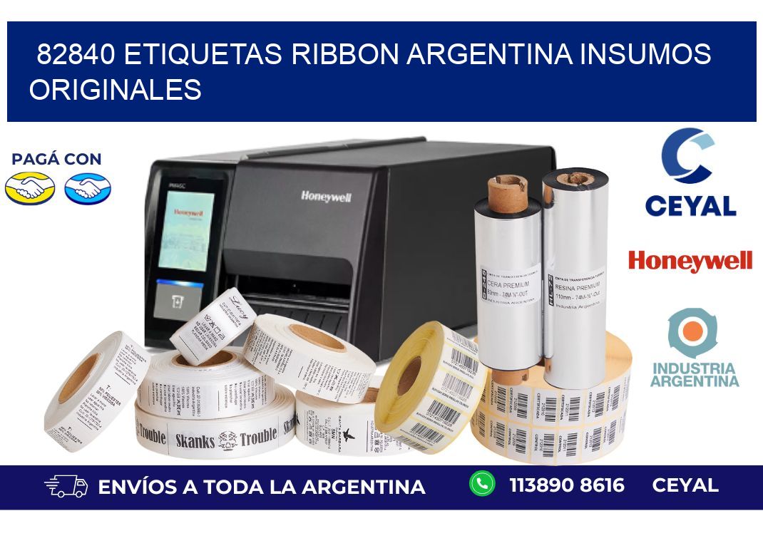 82840 etiquetas ribbon argentina INSUMOS ORIGINALES