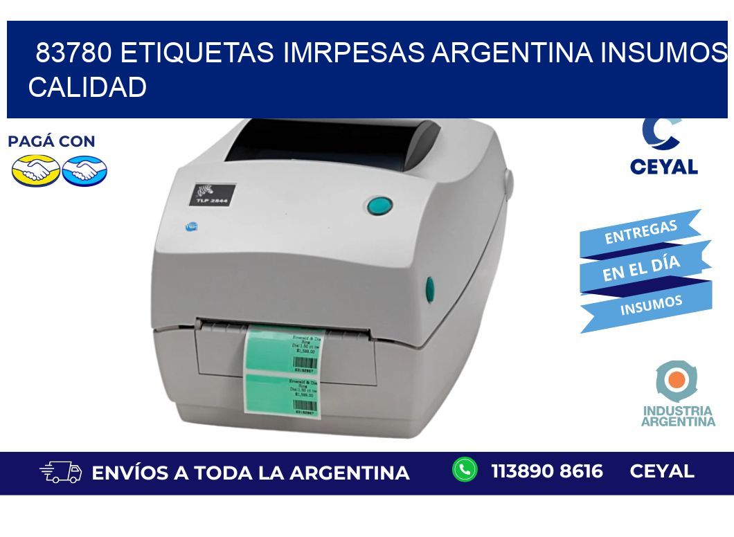 83780 etiquetas imrpesas argentina INSUMOS CALIDAD