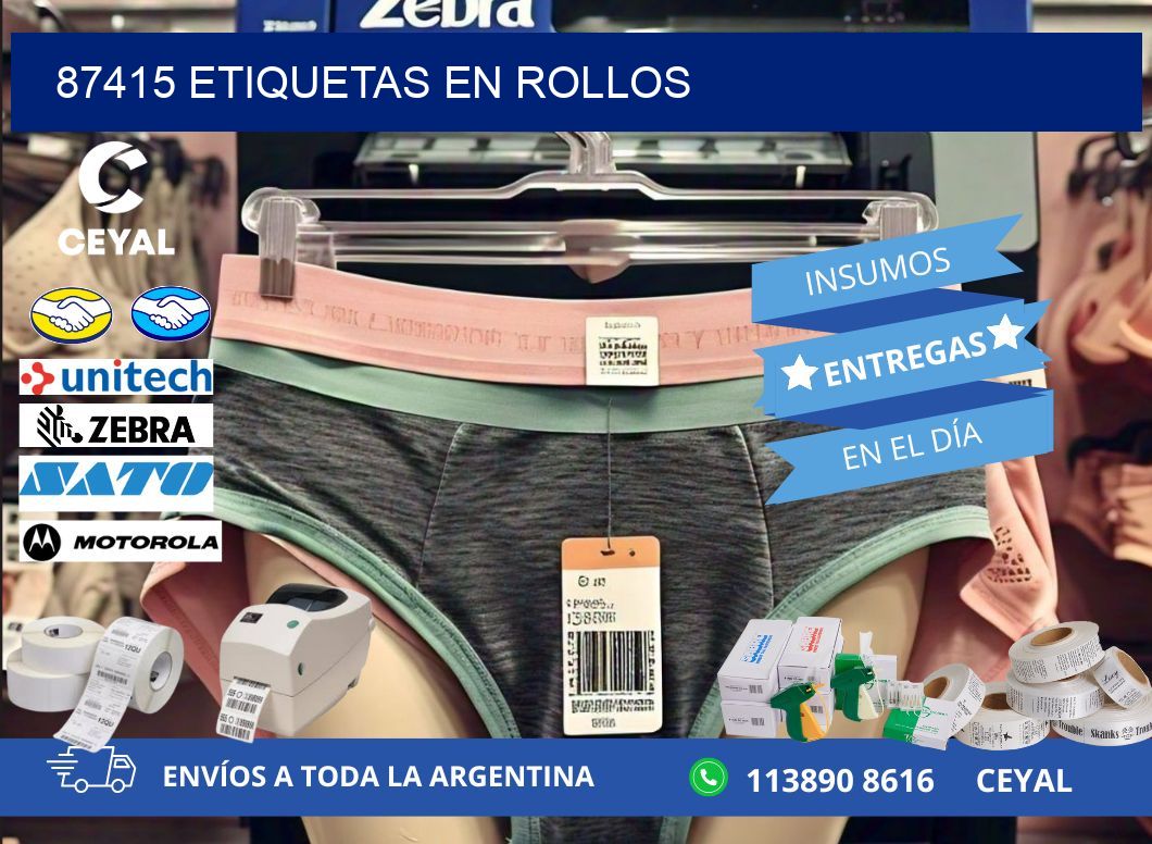 87415 ETIQUETAS EN ROLLOS
