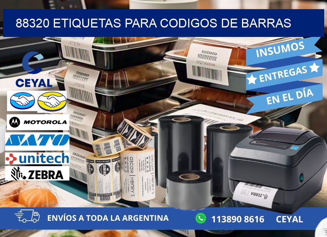 88320 ETIQUETAS PARA CODIGOS DE BARRAS
