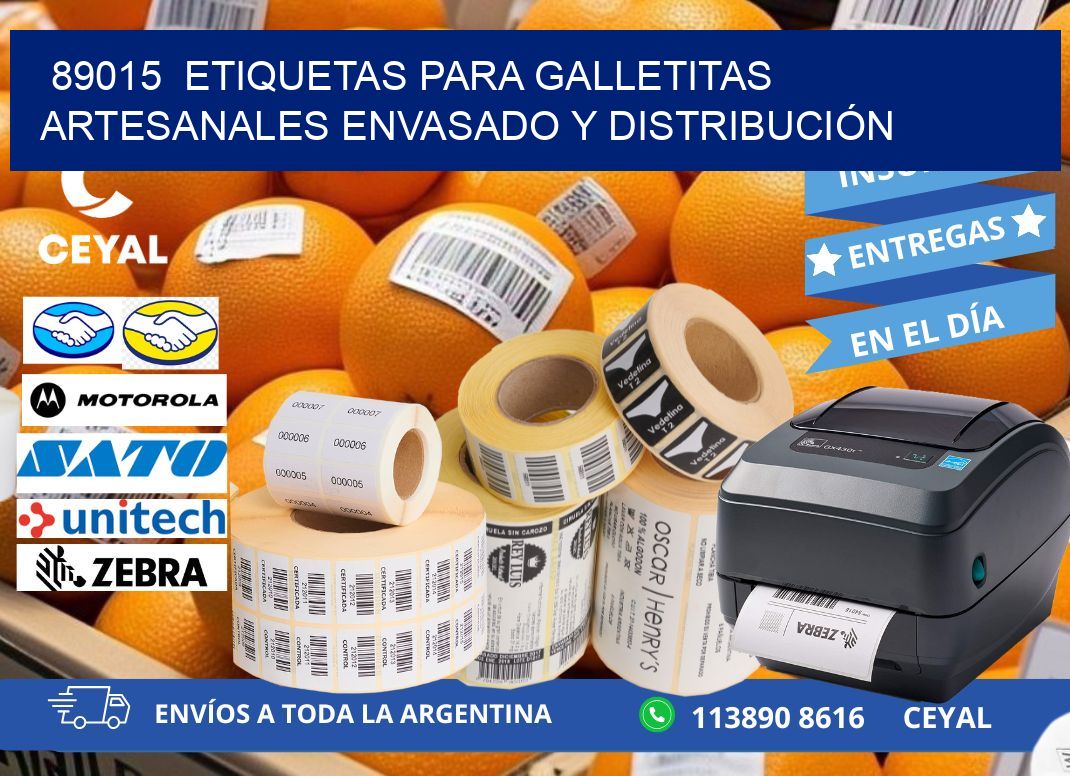 89015 ETIQUETAS PARA GALLETITAS ARTESANALES ENVASADO Y DISTRIBUCIÓN