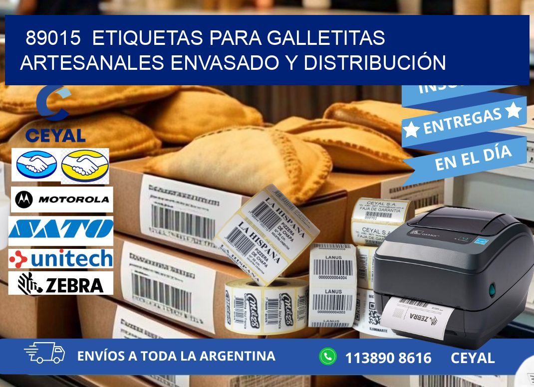 89015 ETIQUETAS PARA GALLETITAS ARTESANALES ENVASADO Y DISTRIBUCIÓN