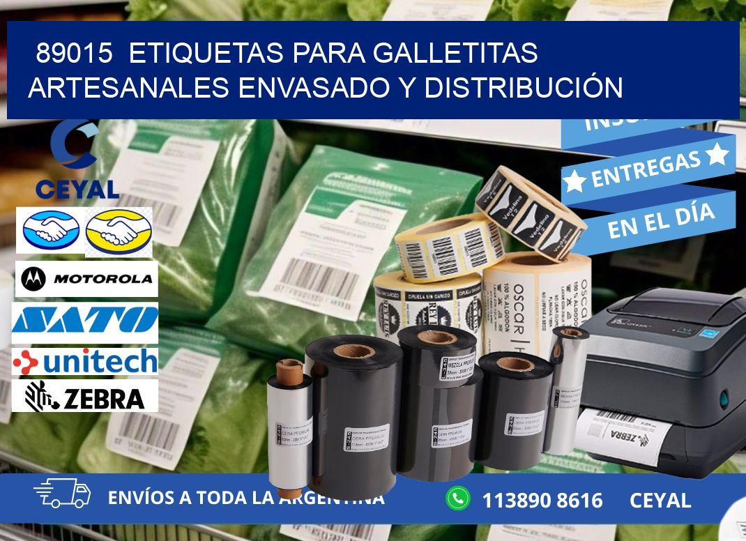 89015 ETIQUETAS PARA GALLETITAS ARTESANALES ENVASADO Y DISTRIBUCIÓN