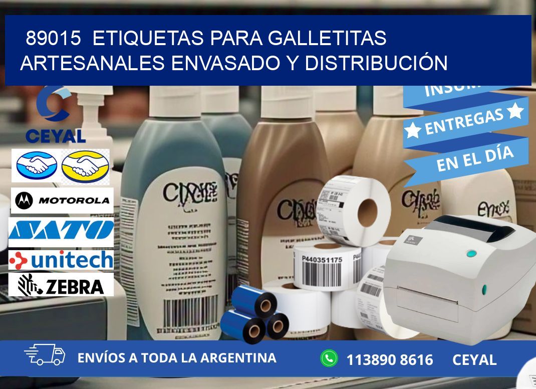 89015 ETIQUETAS PARA GALLETITAS ARTESANALES ENVASADO Y DISTRIBUCIÓN