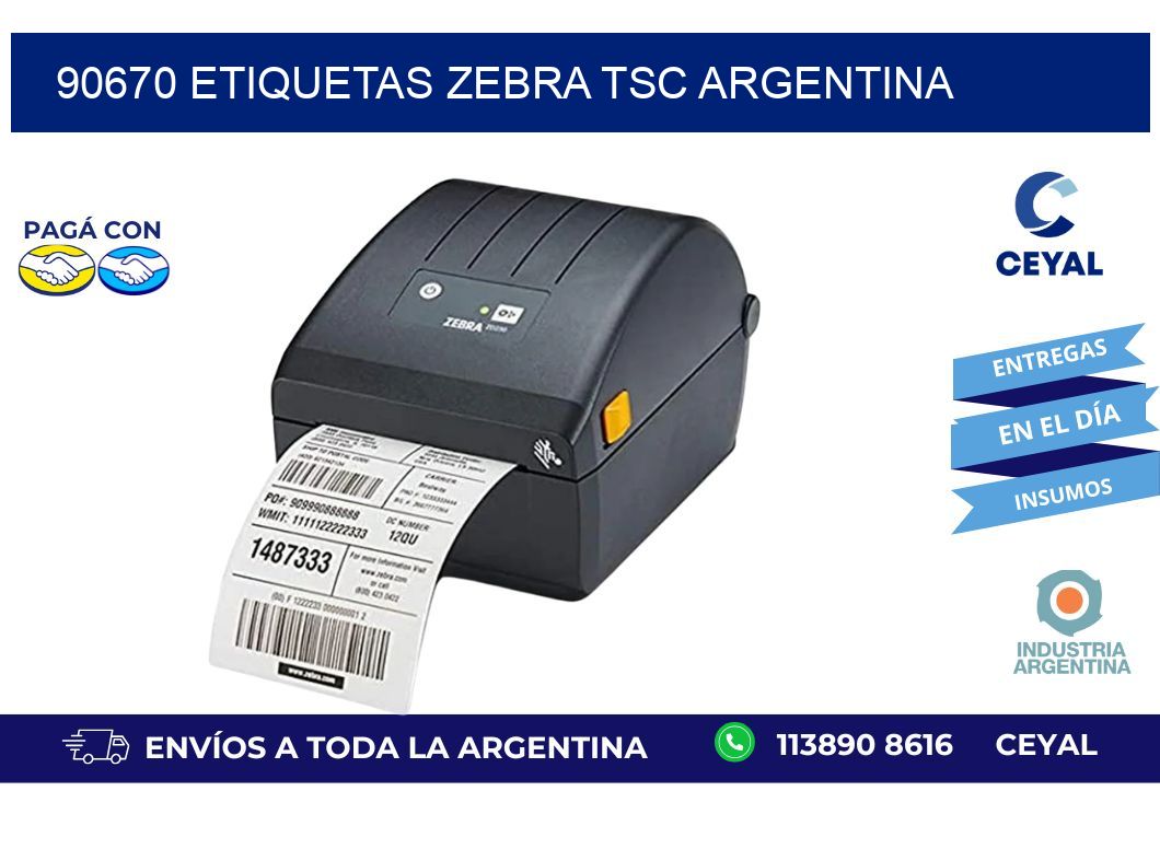 90670 etiquetas zebra tsc argentina