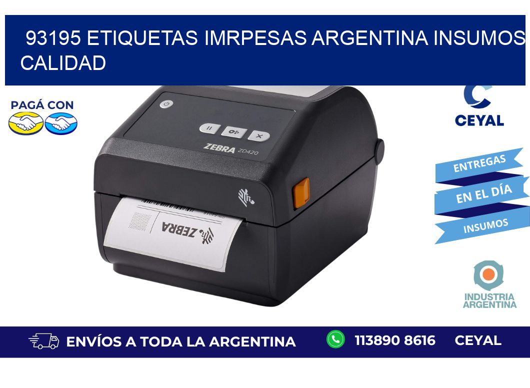 93195 etiquetas imrpesas argentina INSUMOS CALIDAD