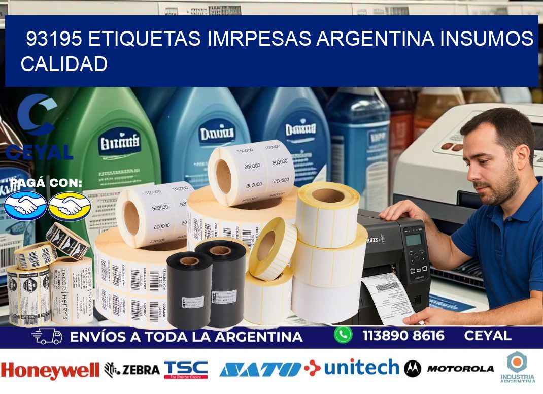 93195 etiquetas imrpesas argentina INSUMOS CALIDAD